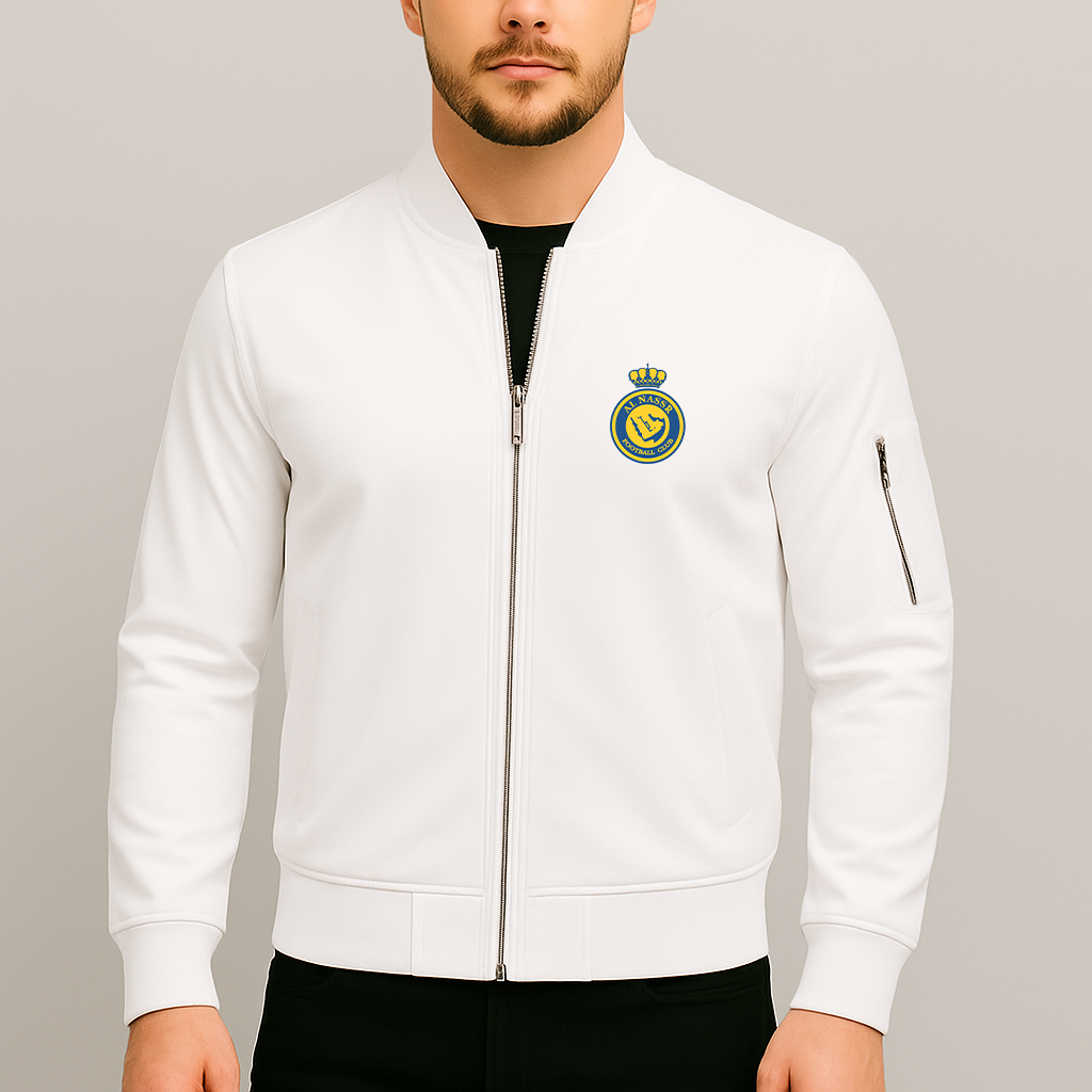 Men's Al Nassr FC Lightweight Bomber Jacket - White