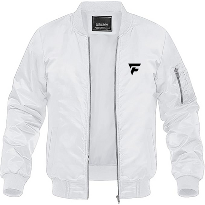 Men's Fittipaldi Logo Lightweight Bomber Jacket Windbreaker Softshell Varsity Jacket Coat