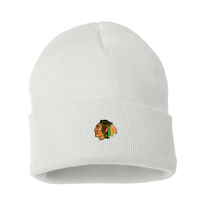 Blackhawks Logo Beanie Hat