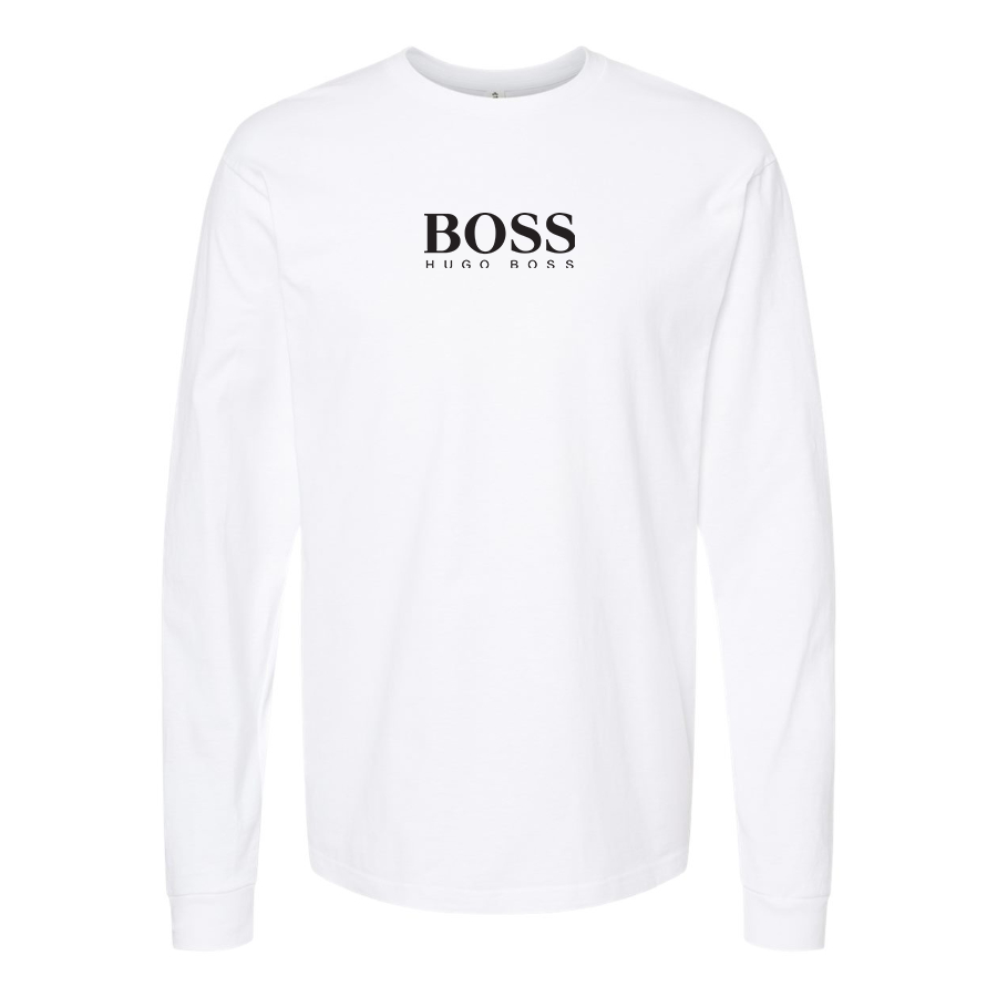 Men's Hugo Boss Logo  Cotton Long Sleeve T-Shirt
