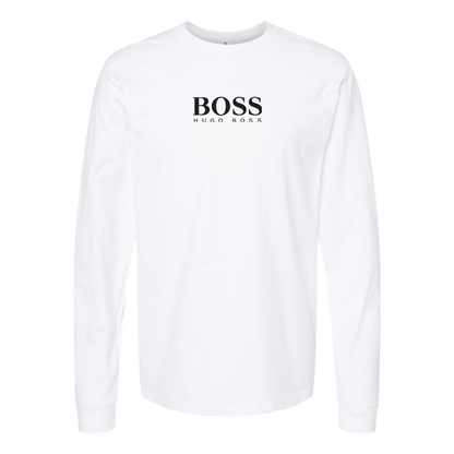 Men's Hugo Boss Logo  Cotton Long Sleeve T-Shirt