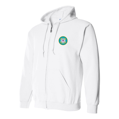 Men's Coast Guard Logo Zipper Hoodie