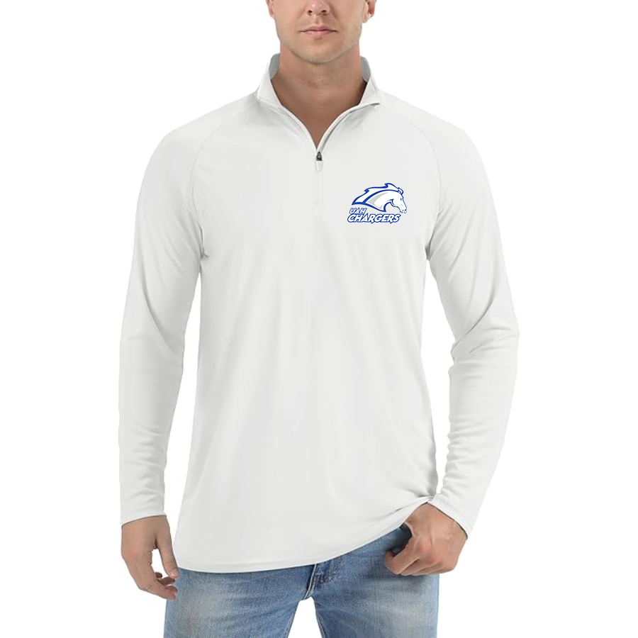 Men's Alabama Huntsville Chargers Lightweight Quarter-Zip Athletic Shirt Long Sleeve Performance Wear