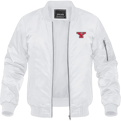 Men's Youngstown State Penguins Lightweight Bomber Jacket - White