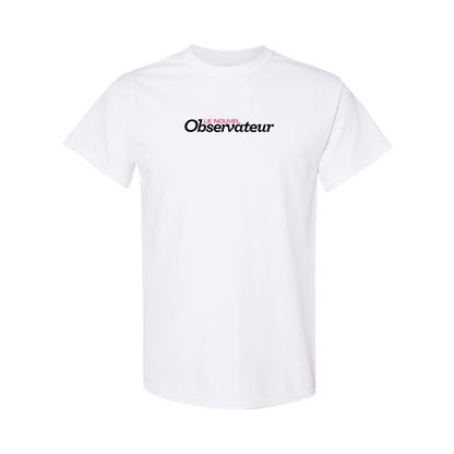 Men's Le Nouvel Observateur Logo  Cotton T-Shirt