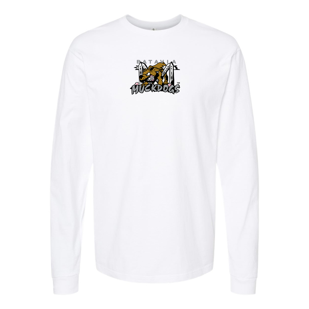 Youth Batavia  Muckdogs Logo Cotton Long Sleeve T-Shirt