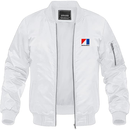 Men's AMC Logo Lightweight Bomber Jacket Windbreaker Softshell Varsity Jacket Coat