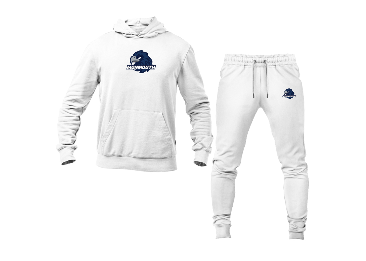Men's Monmouth Hawks Logo Hoodie Joggers Set