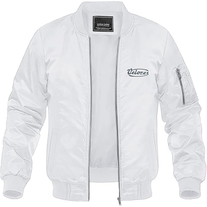 Men's Velorex Logo Lightweight Bomber Jacket Windbreaker Softshell Varsity Jacket Coat