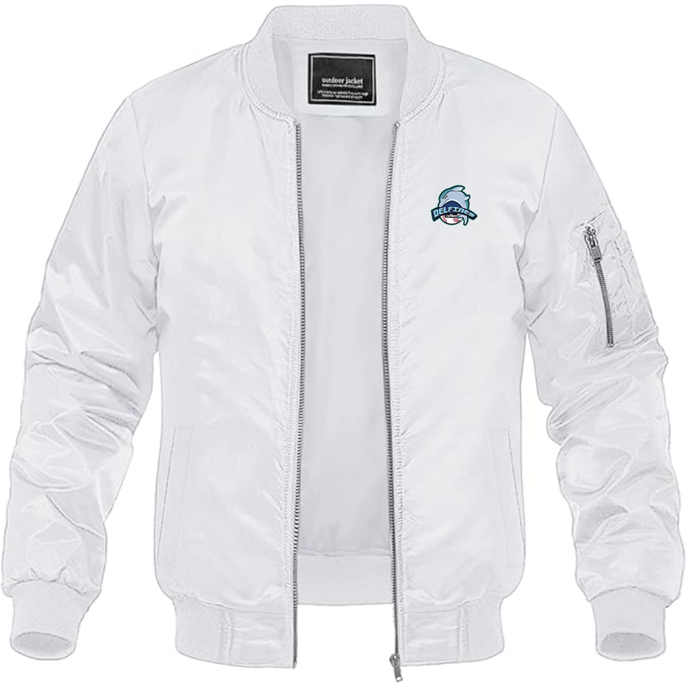 Men's Carmen Delfines Logo Lightweight Bomber Jacket Windbreaker Softshell Varsity Jacket Coat