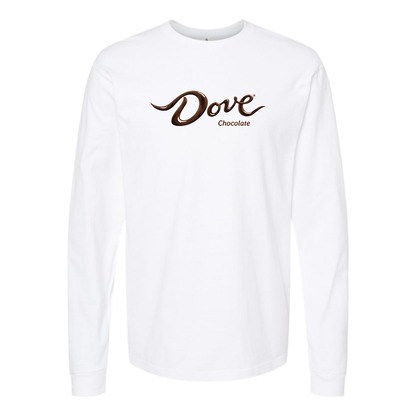 Men's Dove Сhocolate Logo Cotton Long Sleeve T-Shirt