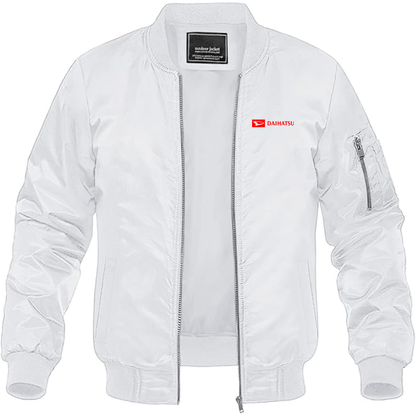Men's Daihatsu Logo Lightweight Bomber Jacket Windbreaker Softshell Varsity Jacket Coat