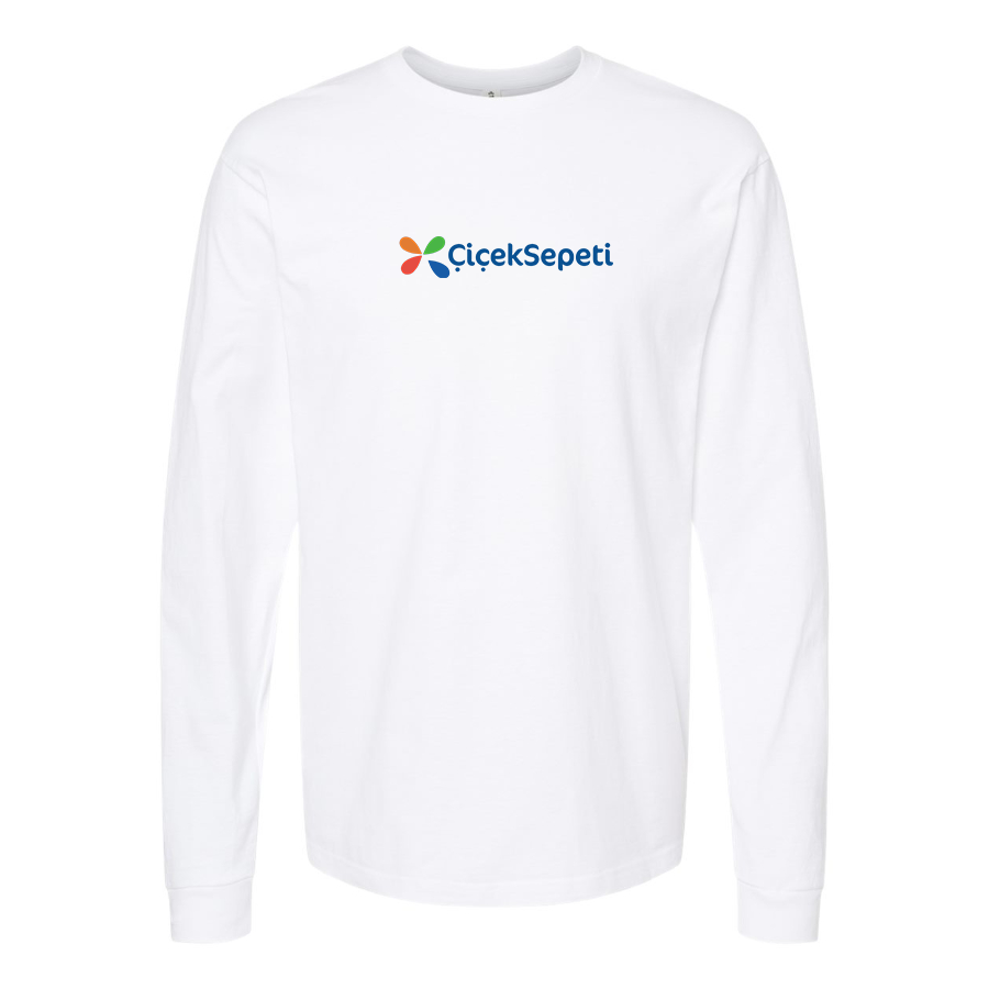 Men's Ciceksepeti Logo Cotton Long Sleeve T-Shirt