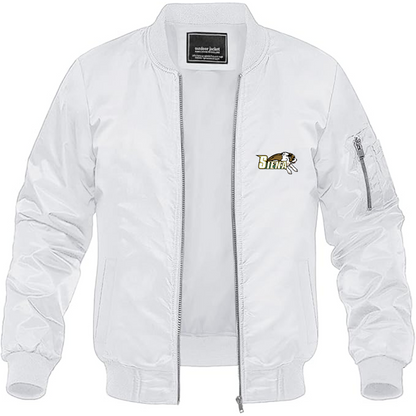 Men's Siena Saints Logo Lightweight Bomber Jacket Windbreaker Softshell Varsity Jacket Coat