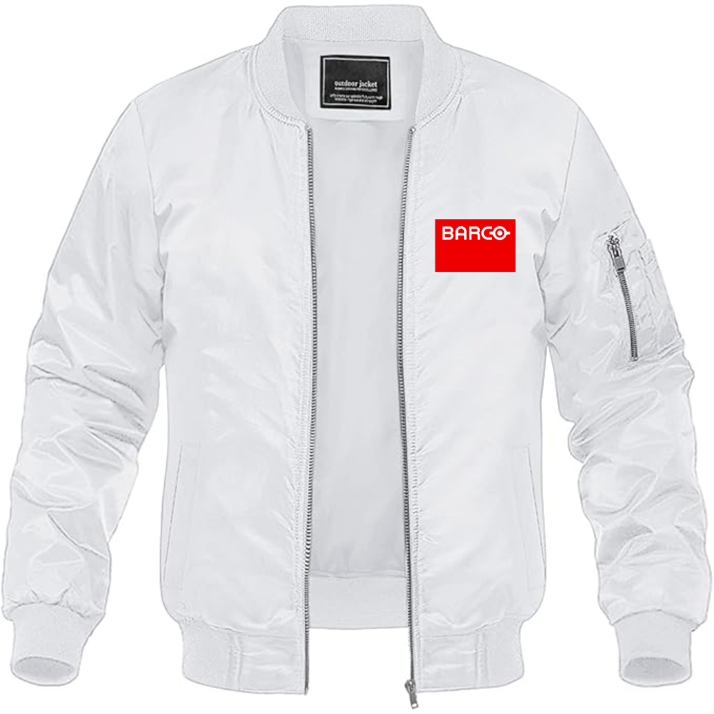 Men's Barco Logo Lightweight Bomber Jacket Windbreaker Softshell Varsity Jacket Coat (Copy)