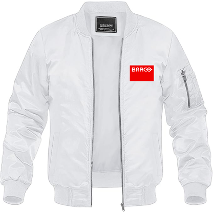 Men's Barco Logo Lightweight Bomber Jacket Windbreaker Softshell Varsity Jacket Coat (Copy)