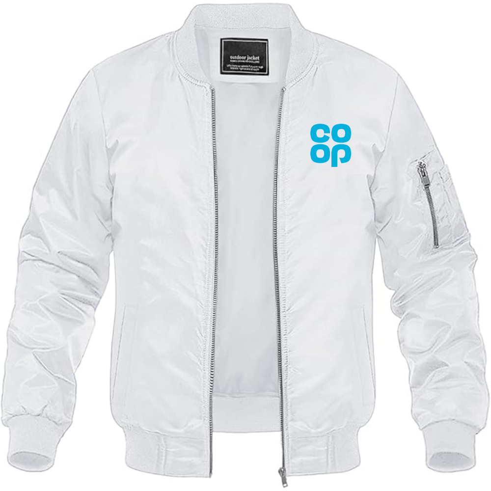 Men's CoOp Lightweight Bomber Jacket Windbreaker Softshell Varsity Jacket Coat