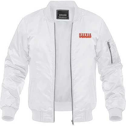 Men's Stevie-Wonder Lightweight Bomber Jacket - White