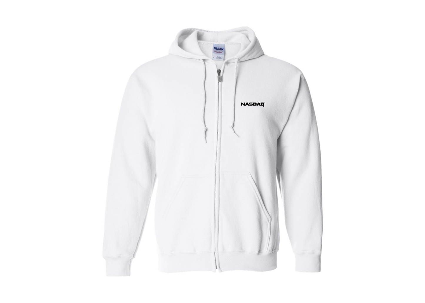 Men's Nasdaq Logo Gildan  Heavy Blend Full Zip Hooded Sweatshirt