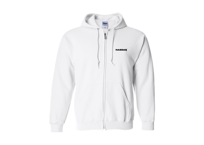Men's Nasdaq Logo Gildan  Heavy Blend Full Zip Hooded Sweatshirt