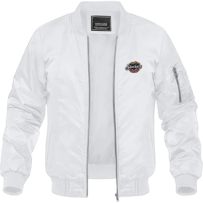 Men's Biloxi Shuckers Logo Lightweight Bomber Jacket Windbreaker Softshell Varsity Jacket Coat