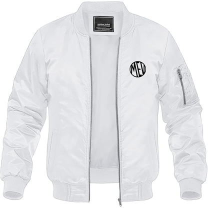 Men's Mills Extreme Vehicles Logo Lightweight Bomber Jacket Windbreaker Softshell Varsity Jacket Coat