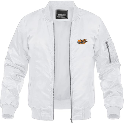 Men's RIT Tigers Logo Lightweight Bomber Jacket Windbreaker Softshell Varsity Jacket Coat