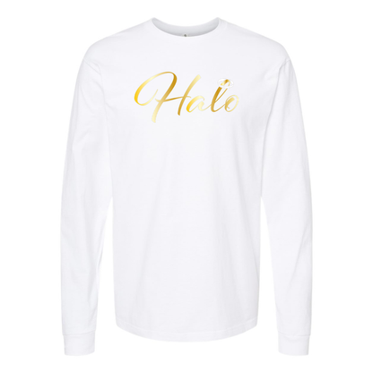 Men's Halo Logo Cotton Long Sleeve T-Shirt