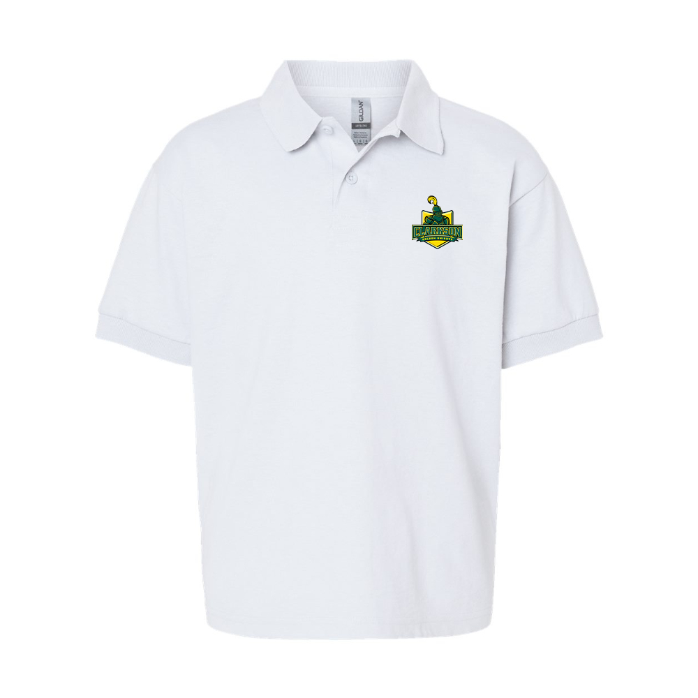 Youth Clarkson Golden Knights Gildan Dry Blend Jersey Polo