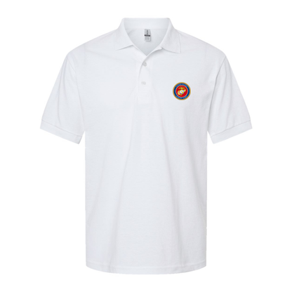 Men's  USMC Emblem Dry Blend Jersey Polo