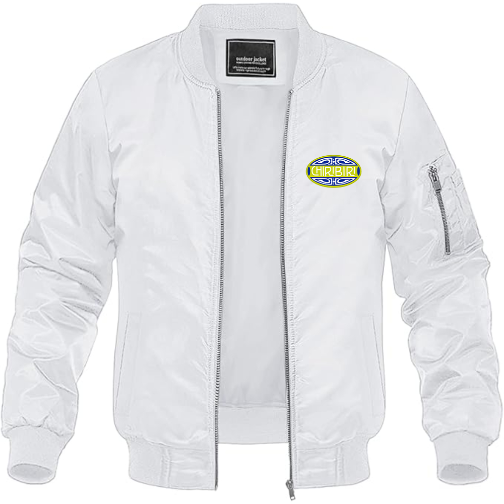 Men's Chiribiri Logo Lightweight Bomber Jacket Windbreaker Softshell Varsity Jacket Coat