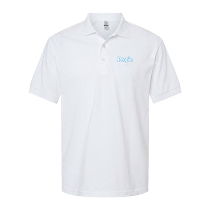 Men's People Magazine Logo Gildan Dry Blend Jersey Polo