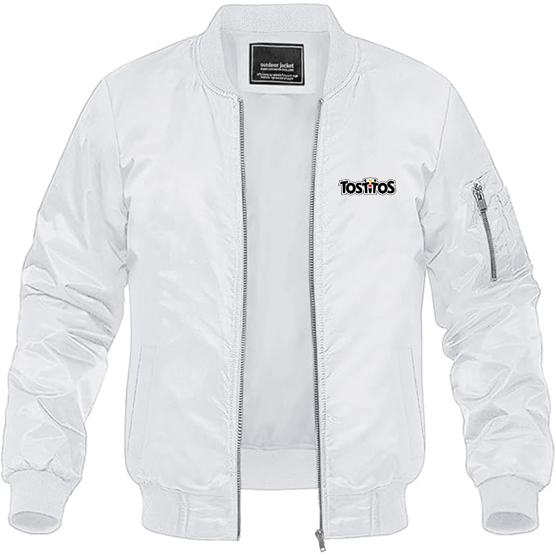 Men's Tostitos Logo Lightweight Bomber Jacket Windbreaker Softshell Varsity Jacket Coat