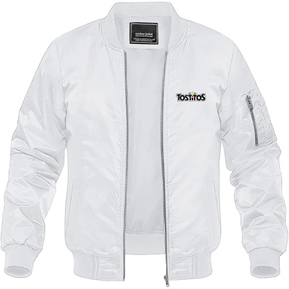 Men's Tostitos Logo Lightweight Bomber Jacket Windbreaker Softshell Varsity Jacket Coat