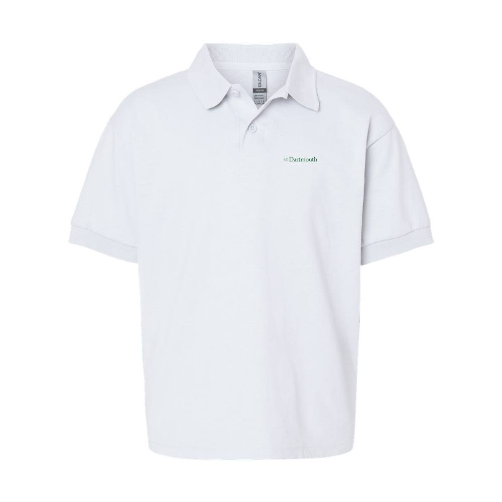 Youth Dartmouth College Gildan Dry Blend Jersey Polo