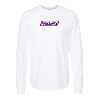 Men's  Snickers Logo Cotton Long Sleeve T-Shirt