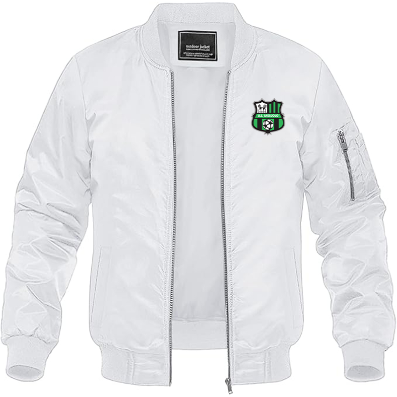 Men's U.S. Sassuolo Soccer Lightweight Bomber Jacket - White