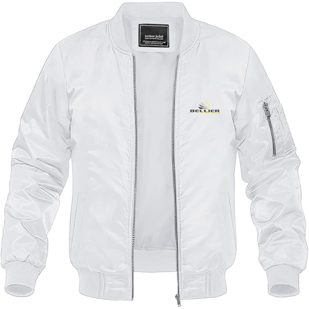 Men's Bellier Automobiles Logo Lightweight Bomber Jacket Windbreaker Softshell Varsity Jacket Coat