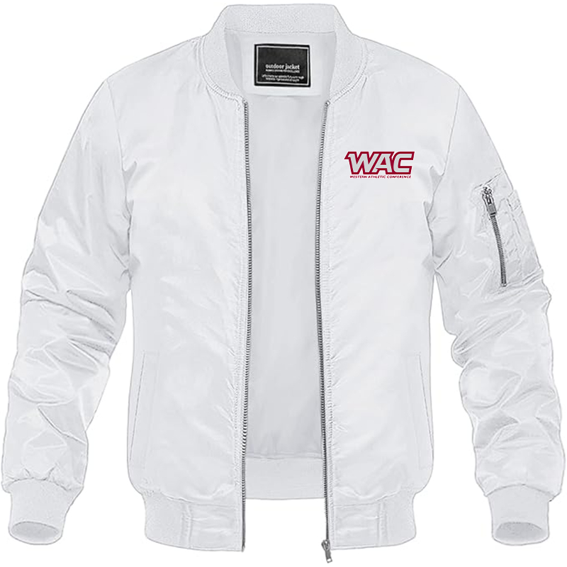 Men's Western Athletic Conference Lightweight Bomber Jacket - White