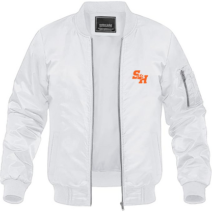 Men's Sam Houston State Bearkats Logo Lightweight Bomber Jacket Windbreaker Softshell Varsity Jacket Coat