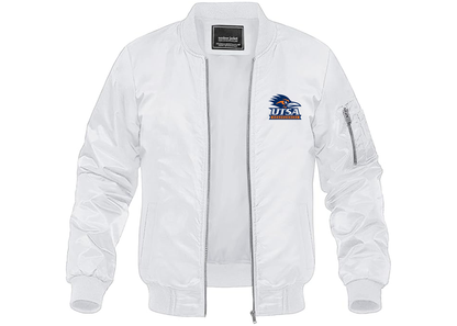 Men's Texas SA Roadrunners Lightweight Bomber Jacket Windbreaker Softshell Varsity Jacket Coat