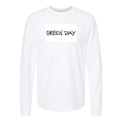 Men's Green Day Logo Cotton Long Sleeve T-Shirt