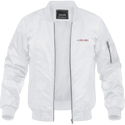 Men's The Linda Lindas Logo Lightweight Bomber Jacket Windbreaker Softshell Varsity Jacket Coat