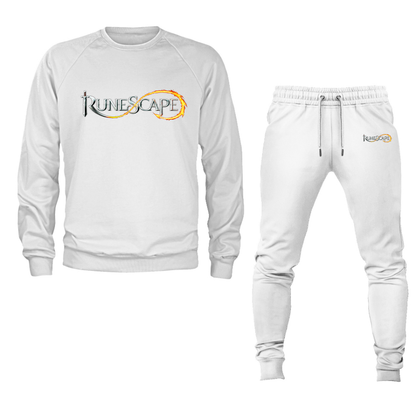 Men's Runescape Logo Crewneck Sweatshirt Joggers Suit