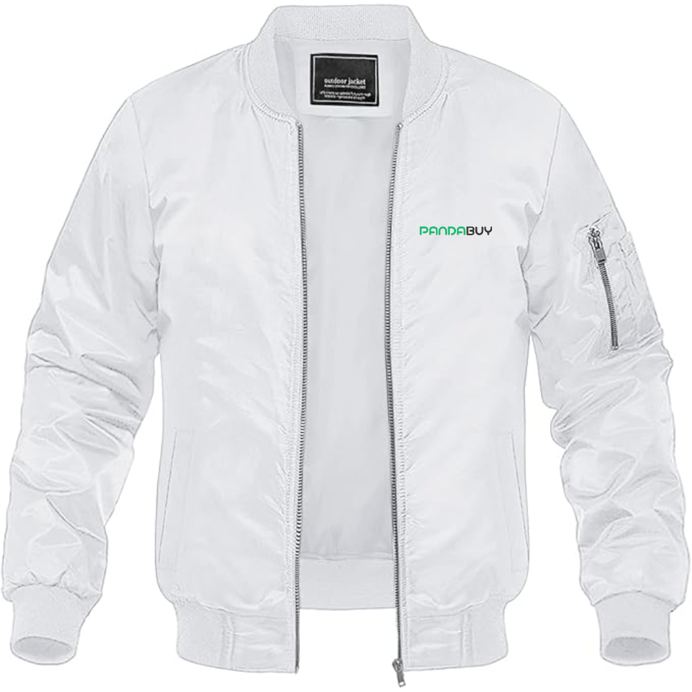 Men's Pandabuy Logo Lightweight Bomber Jacket Windbreaker Softshell Varsity Jacket Coat