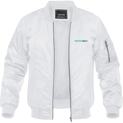 Men's Pandabuy Logo Lightweight Bomber Jacket Windbreaker Softshell Varsity Jacket Coat