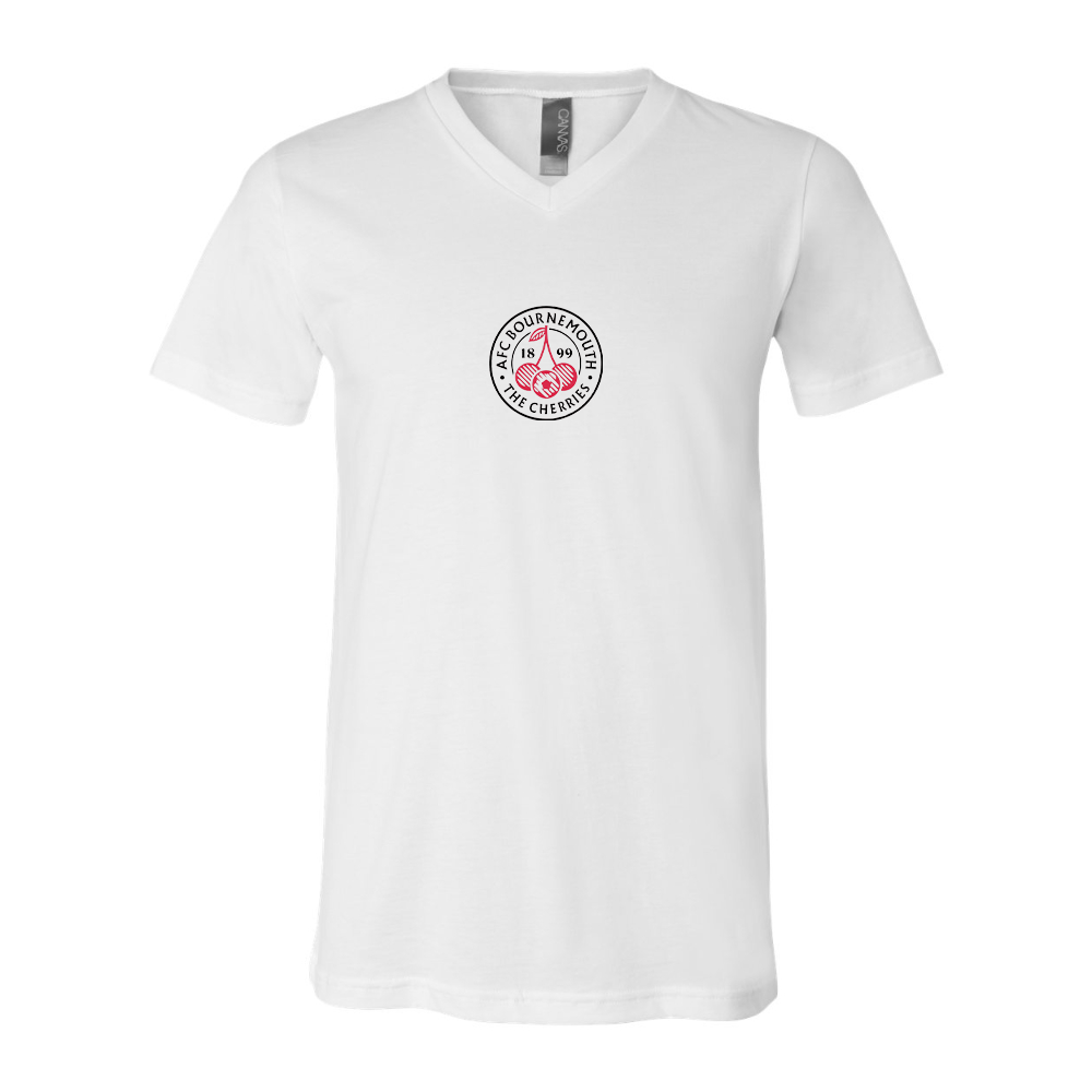 AFC Bournemouth Soccer logo BELLA  CANVAS - Jersey V-Neck T-Shirt