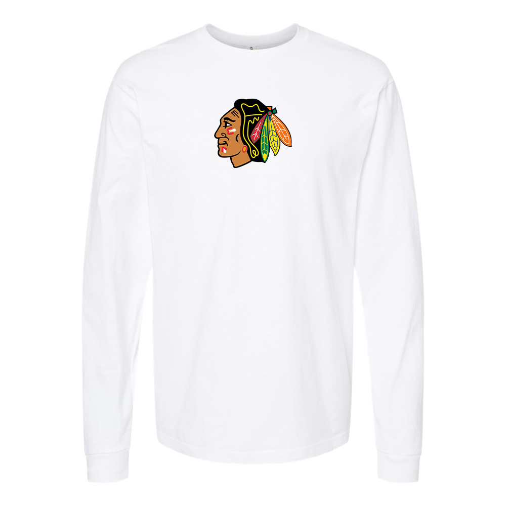 Men's Blackhawks Logo Long Sleeve T-Shirt