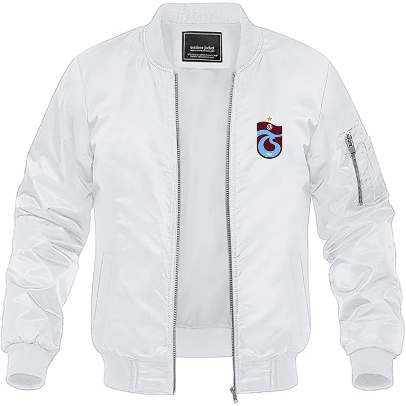 Men's Trabzonspor Soccer Lightweight Bomber Jacket - White