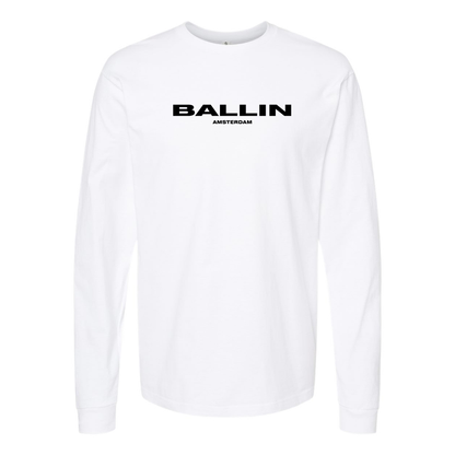 Men's Ballin Logo Cotton Long Sleeve T-Shirt